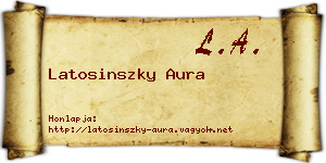 Latosinszky Aura névjegykártya